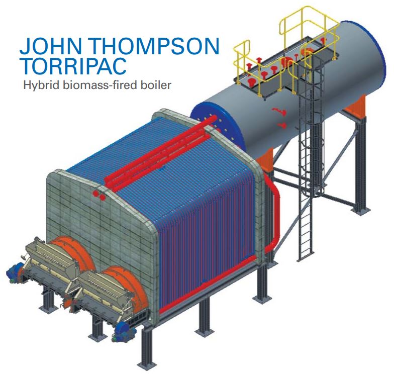 John Thompson Torripac Biomass Fired Boiler