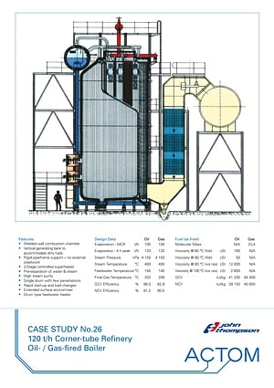 Case Study 26 - 120 th Corner-Tube Refinery Oil Gas Fired Boiler